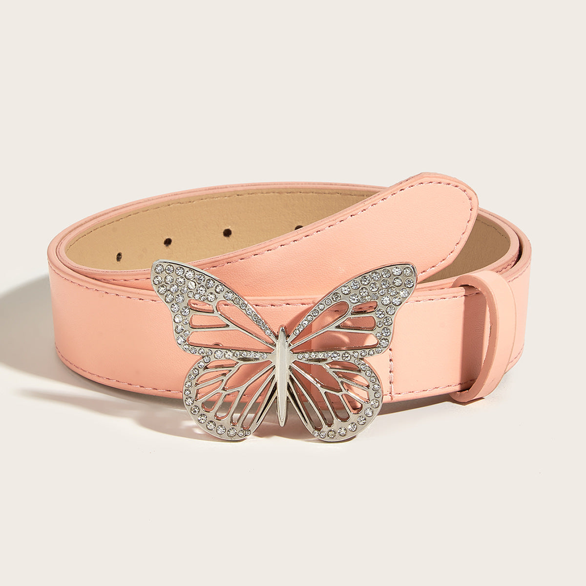 Whoelsale Metal Butterfly Diamond Buckle Belt