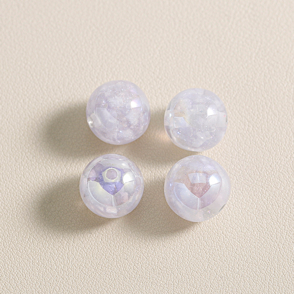 Wholesale 20pcs Luminous colored glass brocade Acrylic Beads