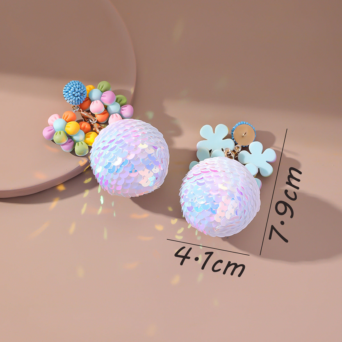 Wholesale Round Flower Earrings