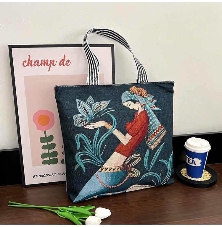 Wholesale Vintage Ethnic Style Canvas Bag