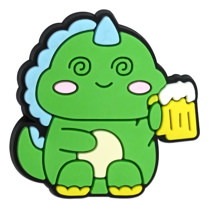 Wholesale Random 100pcs/pack  Cute cartoon dinosaur beaded necklace