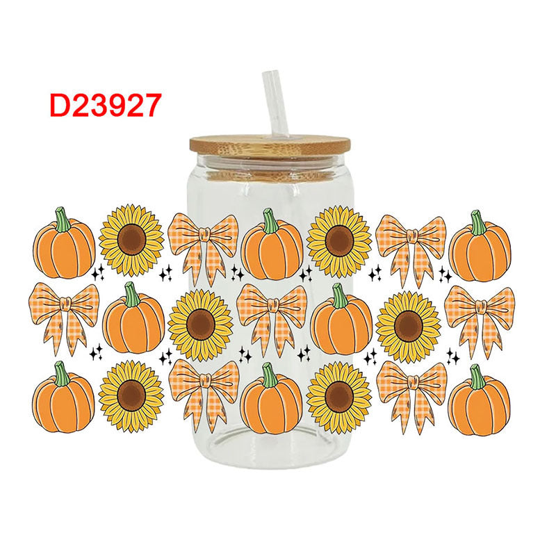 Wholesale Pumpkin Books Daily 16oz Cup UV DTF Wraps
