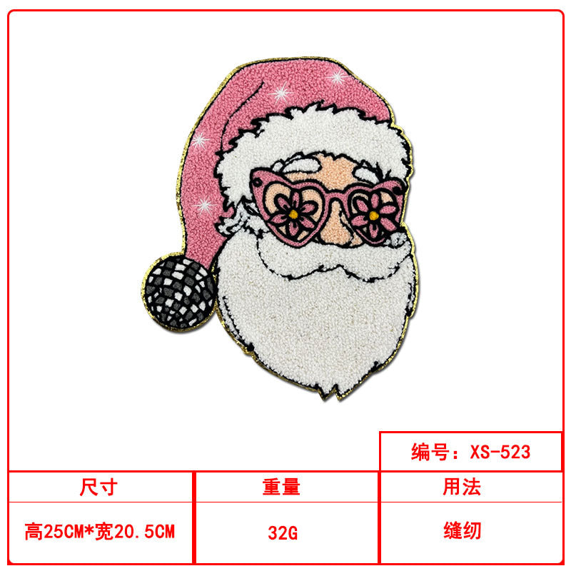 Wholesale Towel embroidery Christmas series embroidery cloth patch decorative stickers