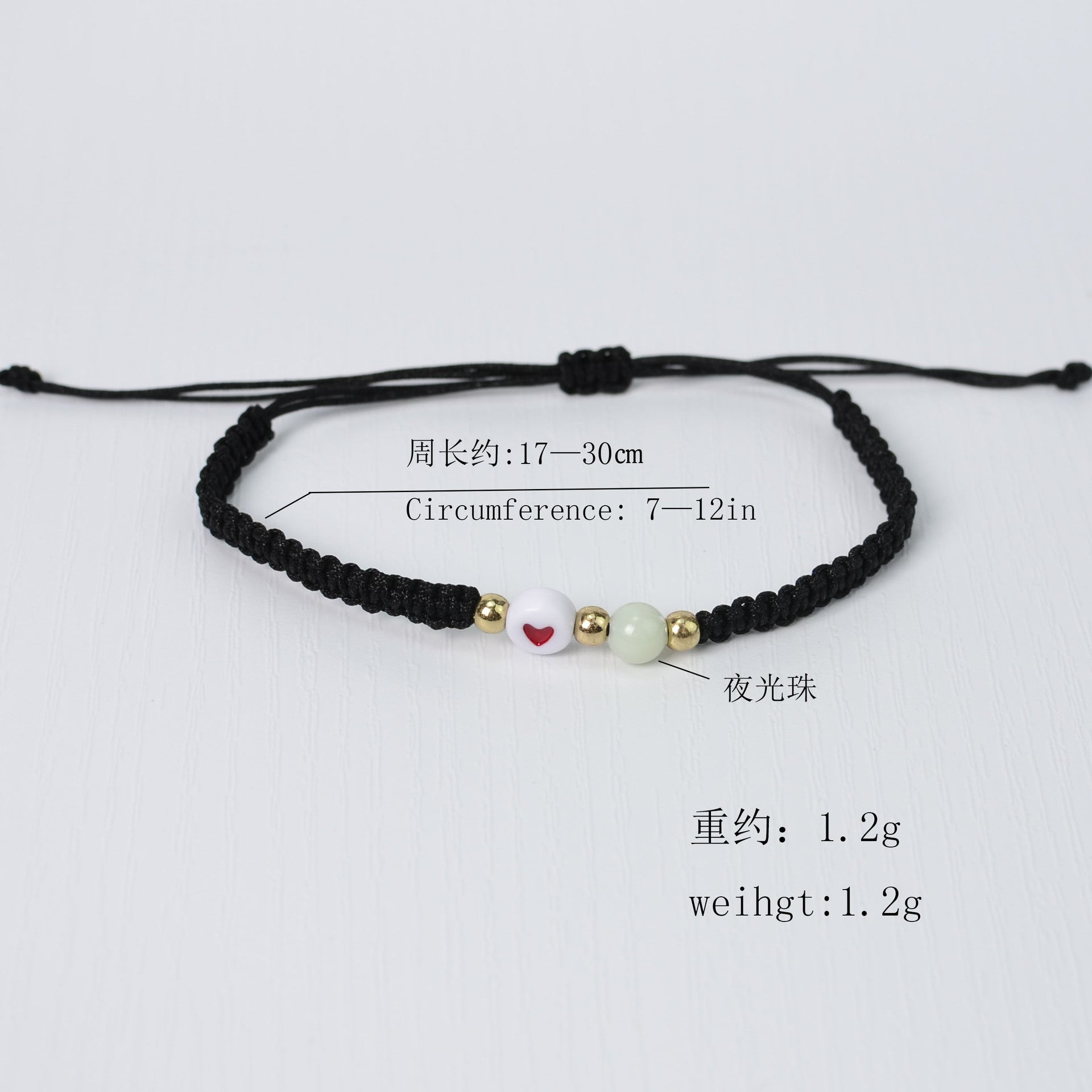 Wholesale  Luminous Beads Love Weaving Friendship Couple Acrylic