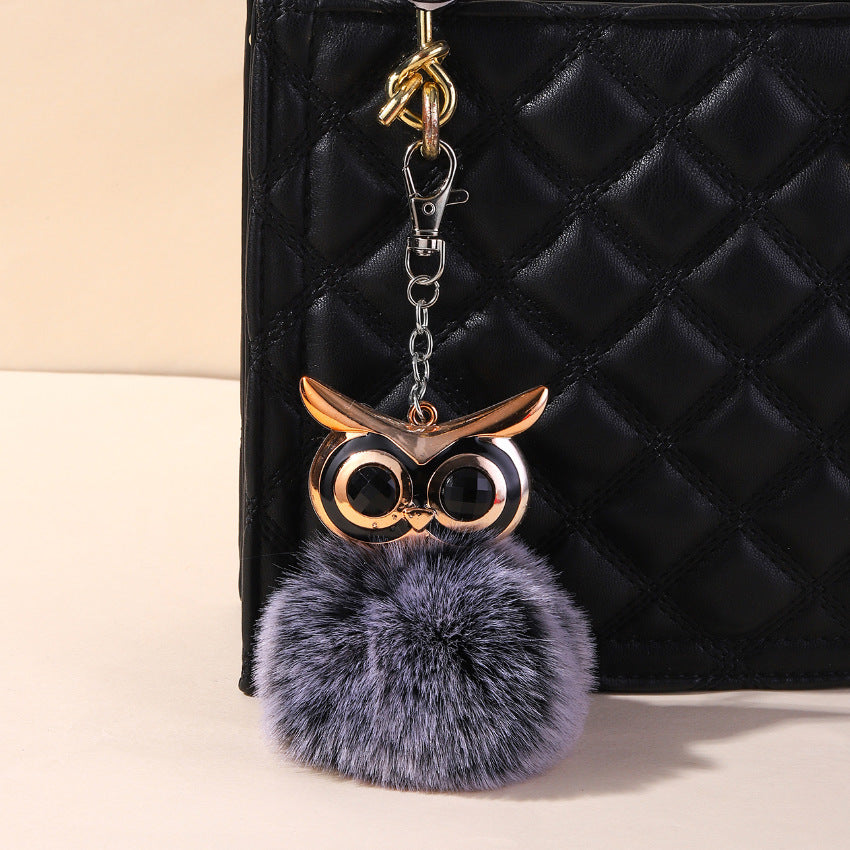 Wholesale Acrylic Owl Plush Keychain