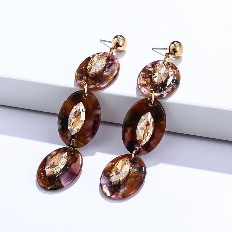 Pendientes al por mayor de diamantes acrílicos