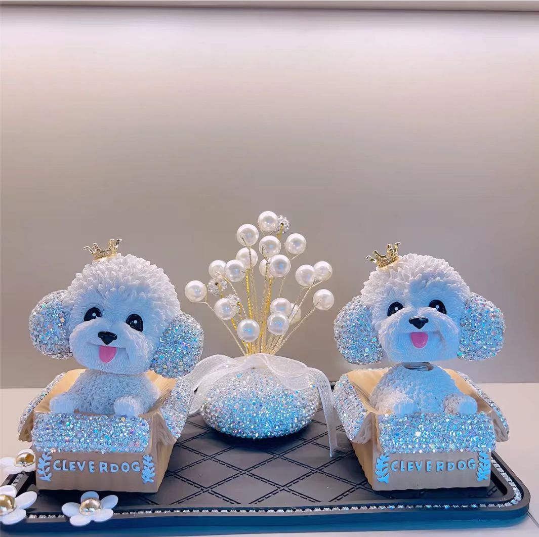 Wholesale Shake Head Teddy Crystal Car Accessories