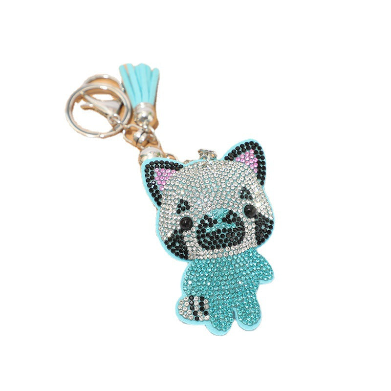 Wholesale Hot Diamond Velvet Cloth Teddy Bear Keychains