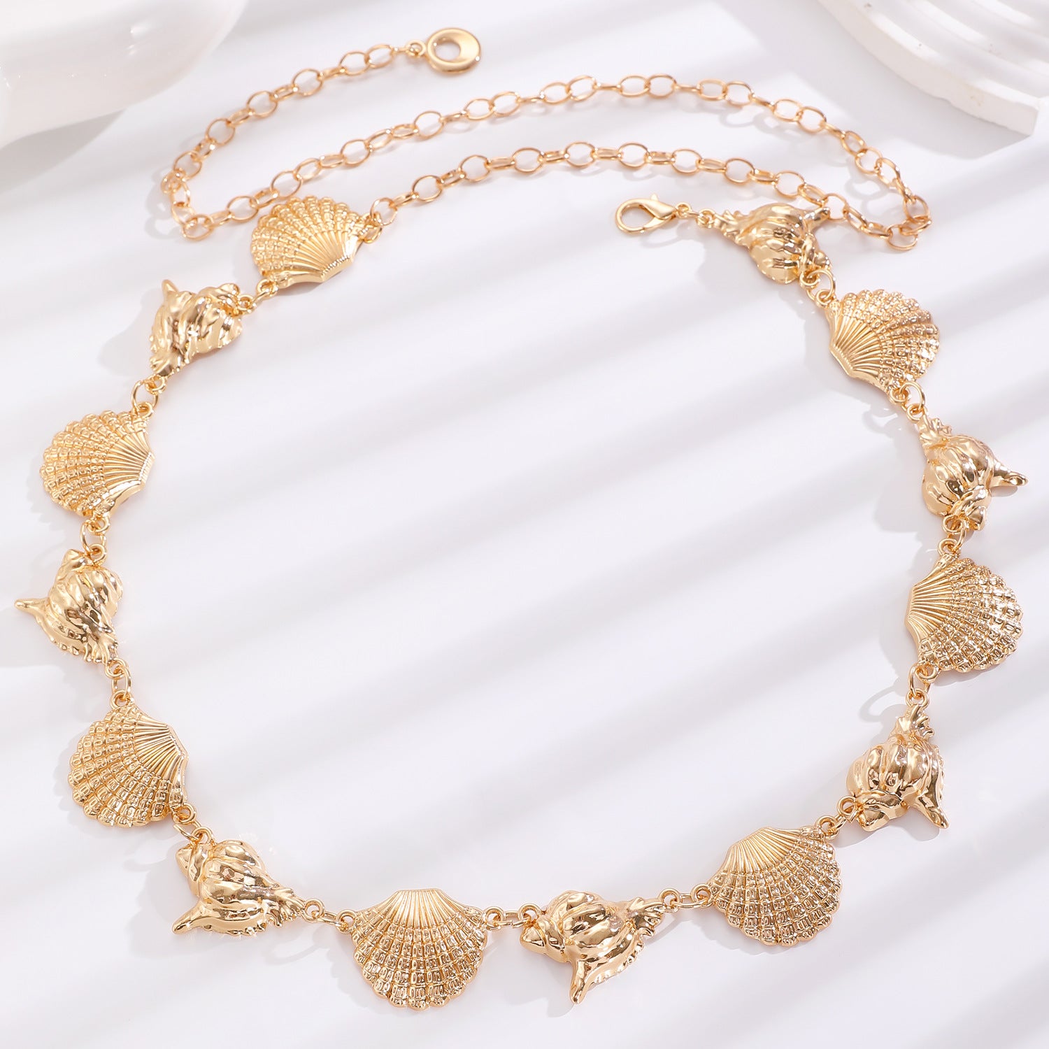 Wholesale Bohemian Ocean Style Metal Waist Chain For Women Starfish Heart Butterfly Charm Ancient Silver Finish Chic Dress Accessory