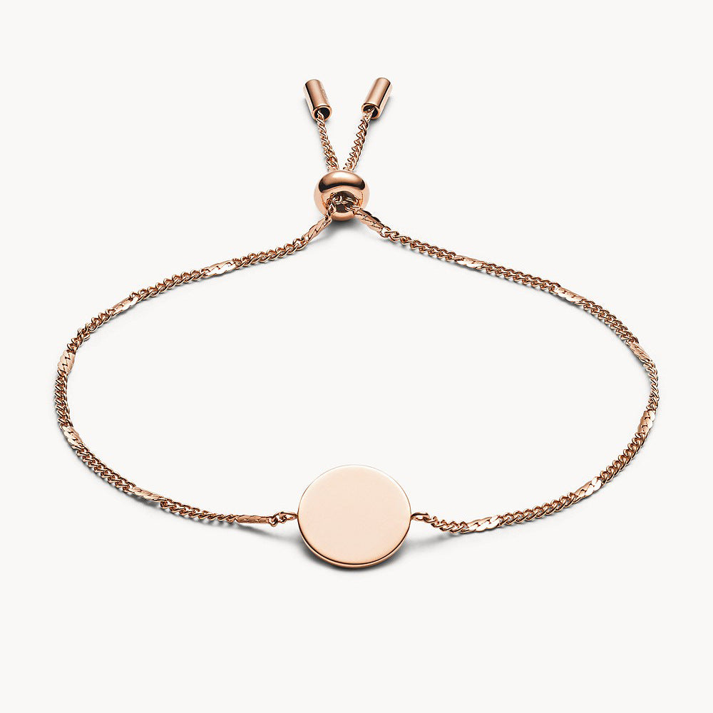 Wholesale Stainless Steel Love Pull Buckle Electroplated Round Brand Bracelet