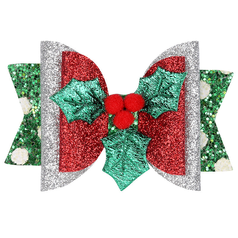 Wholesale 3pcs/pack Christmas Series Bow Hairpin