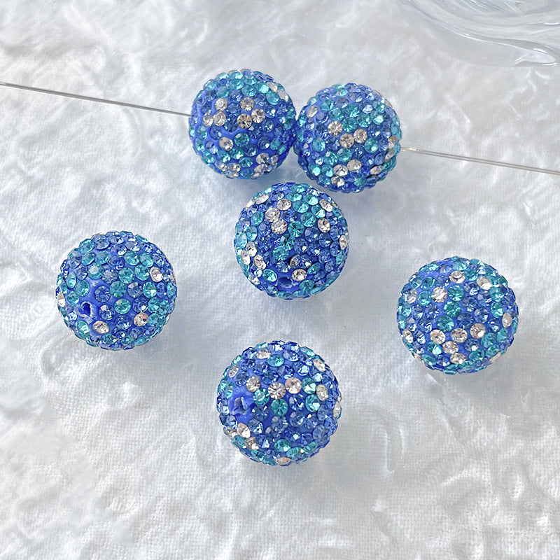 Wholesale Contrasting Black Pink and White Leopard Print Acrylic Diamond Beads