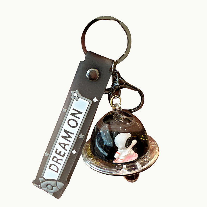 Wholesale Cartoon Floating Bottle Astronaut Car Quicksand Acrylic Keychain