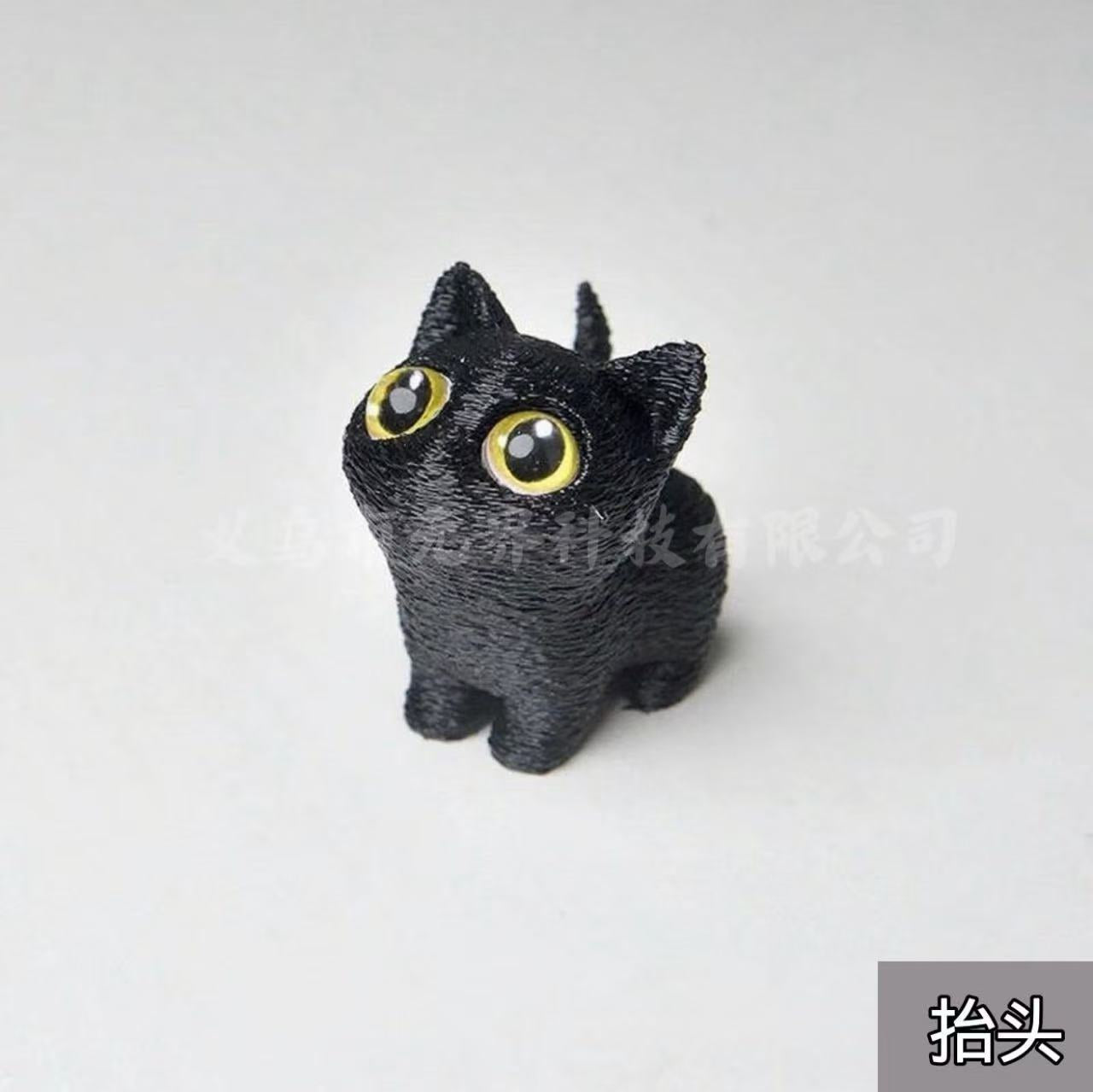 Wholesale Big-eyed cute cat 3D printed toy ornaments