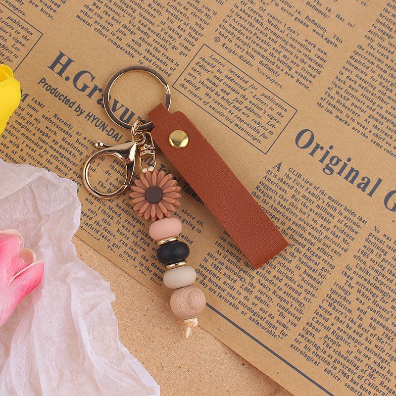 Wholesale  Cartoon  Pendant  Leather  Silicone Keychain