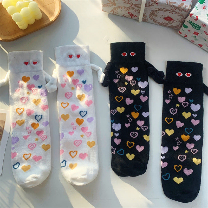 Wholesale popular couple hand socks