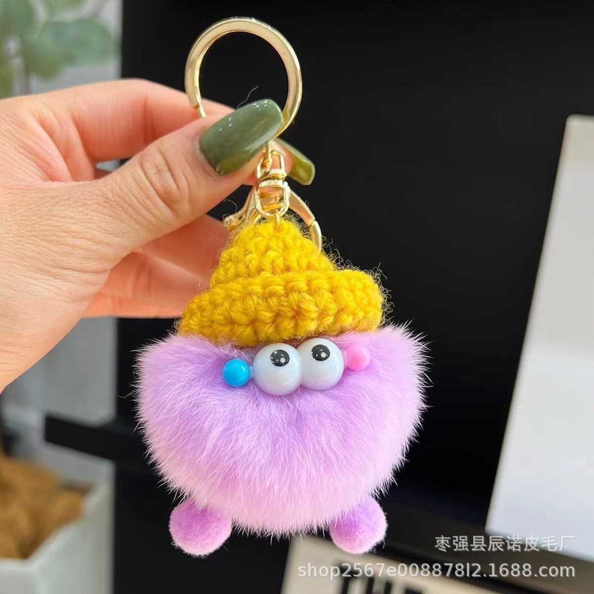 Wholesale  ugly cute small coal cart key chain
