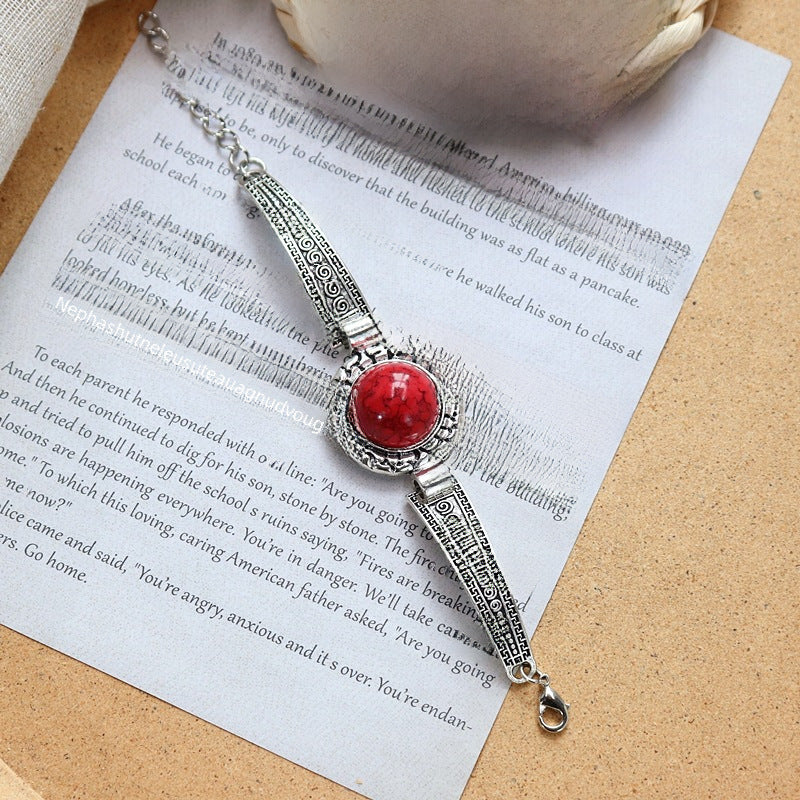 Wholesale Colored Stone All-match Simple Bracelet