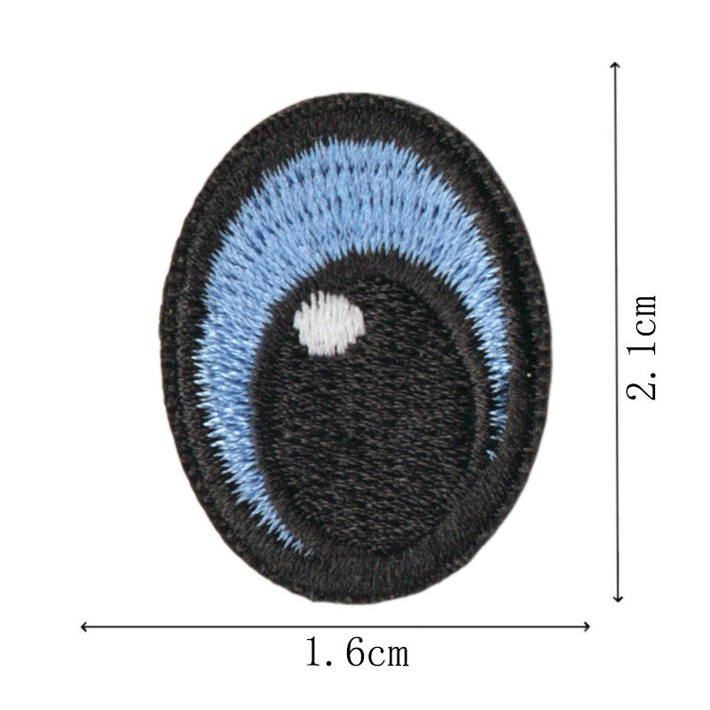Wholesale Embroidered Cartoon Eye Patches Iron On DIY Decorative Accent For Towels Clothing Craft Supply