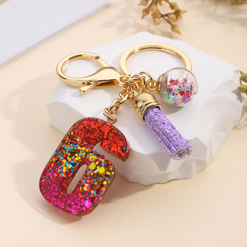 Wholesale Lucky Number Resin Keychain