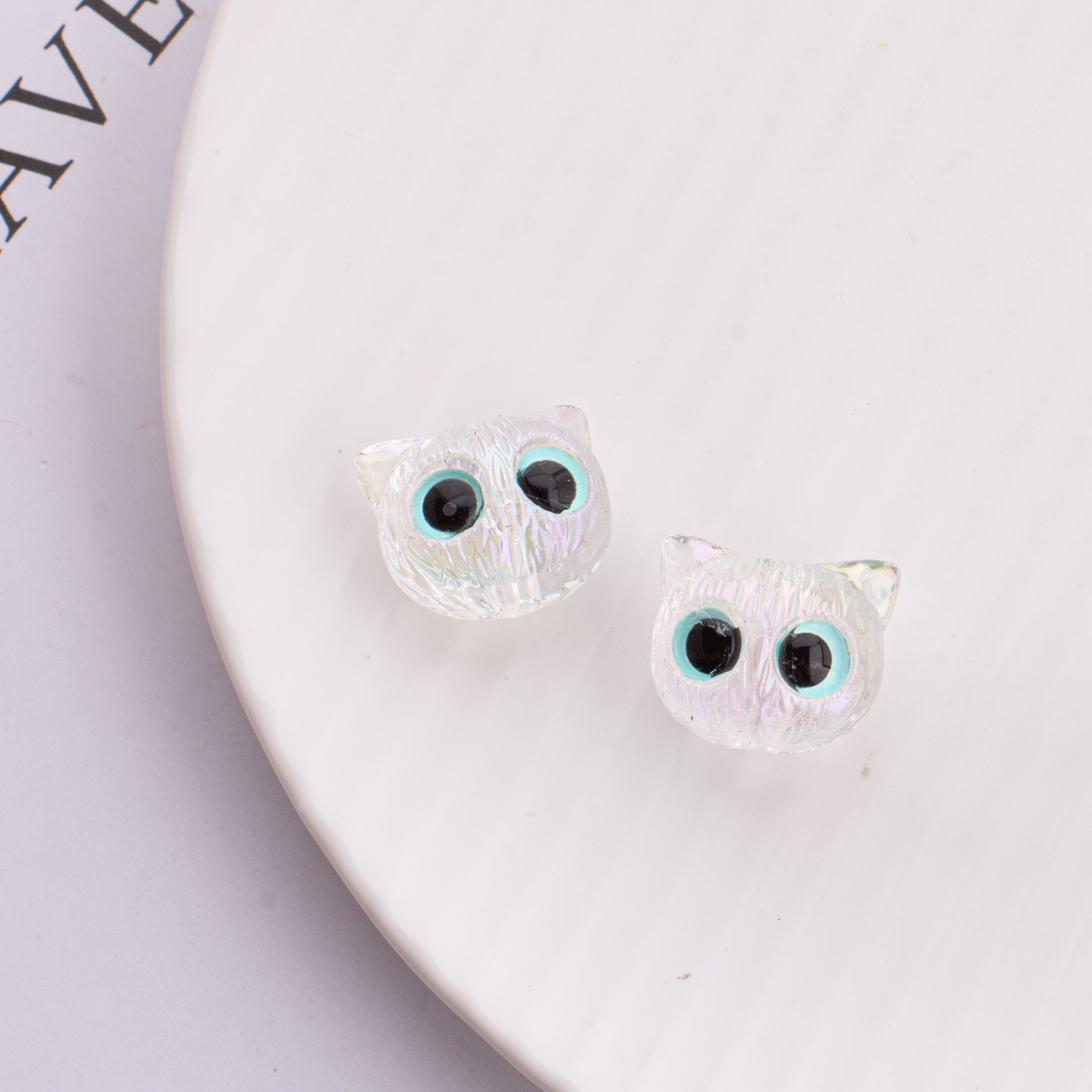 Wholesale 10PCS Vertical Hole Small House Acrylic Straight Hole Loose Beads