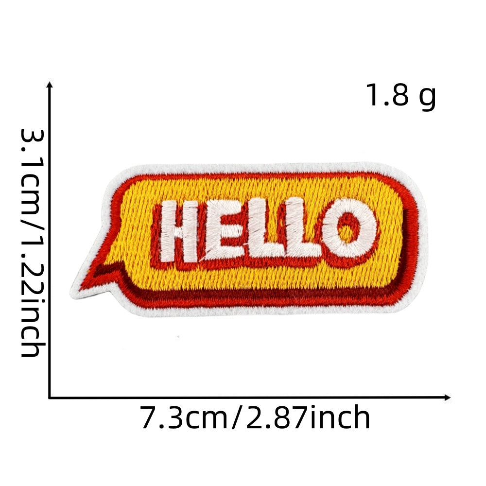 Wholesale Funny English Word Polyester Embroidered Patch Trendy Fashion Accessory For Clothing Gift For DIY And Boutique Resale