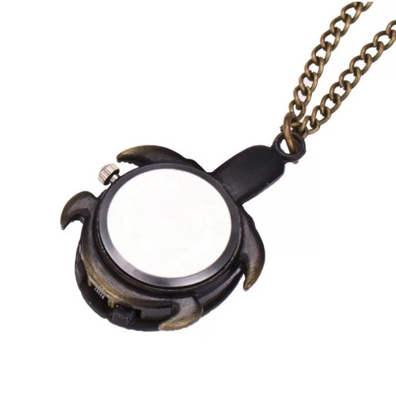 Wholesale Flip quartz watch cute cartoon little turtle necklace hanging watch