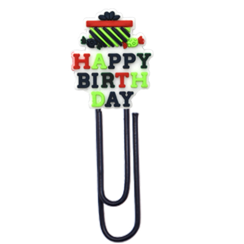 Wholesale Random 50pcs Birthday Cake Paper Clip Bookmark