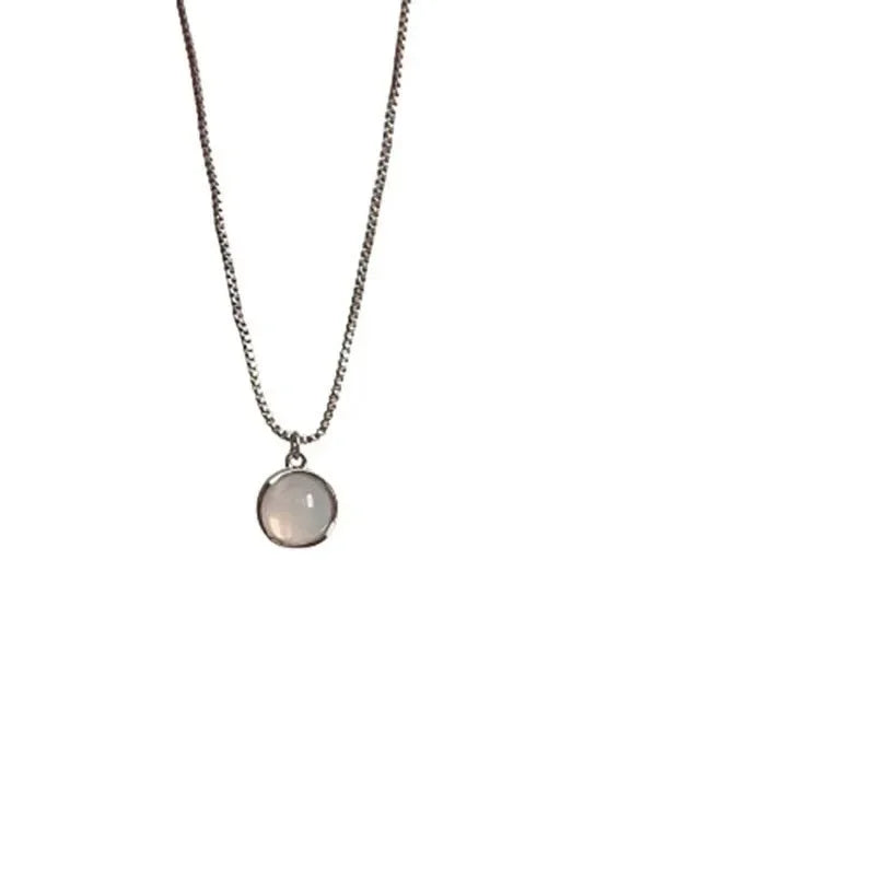 Wholesale Aquamarine design necklace pendant moonstone clavicle chain