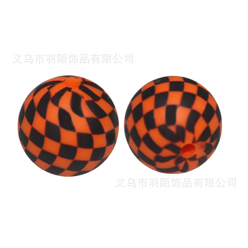 Wholesale 50pcs Silicone Grid Water Transfer Printing Beads