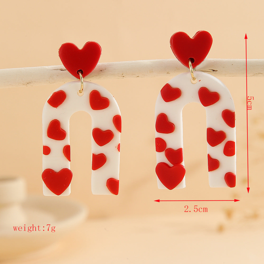Wholesale Valentine' s Day Love Soft Ceramic Earrings