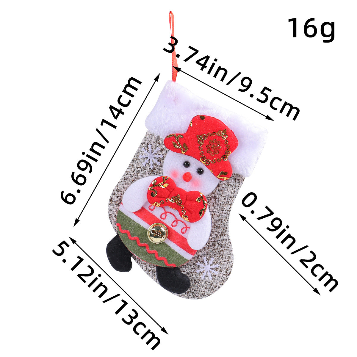 Wholesale Christmas Plush Santa Claus Snowman Doll Socks Candy Gift Bag