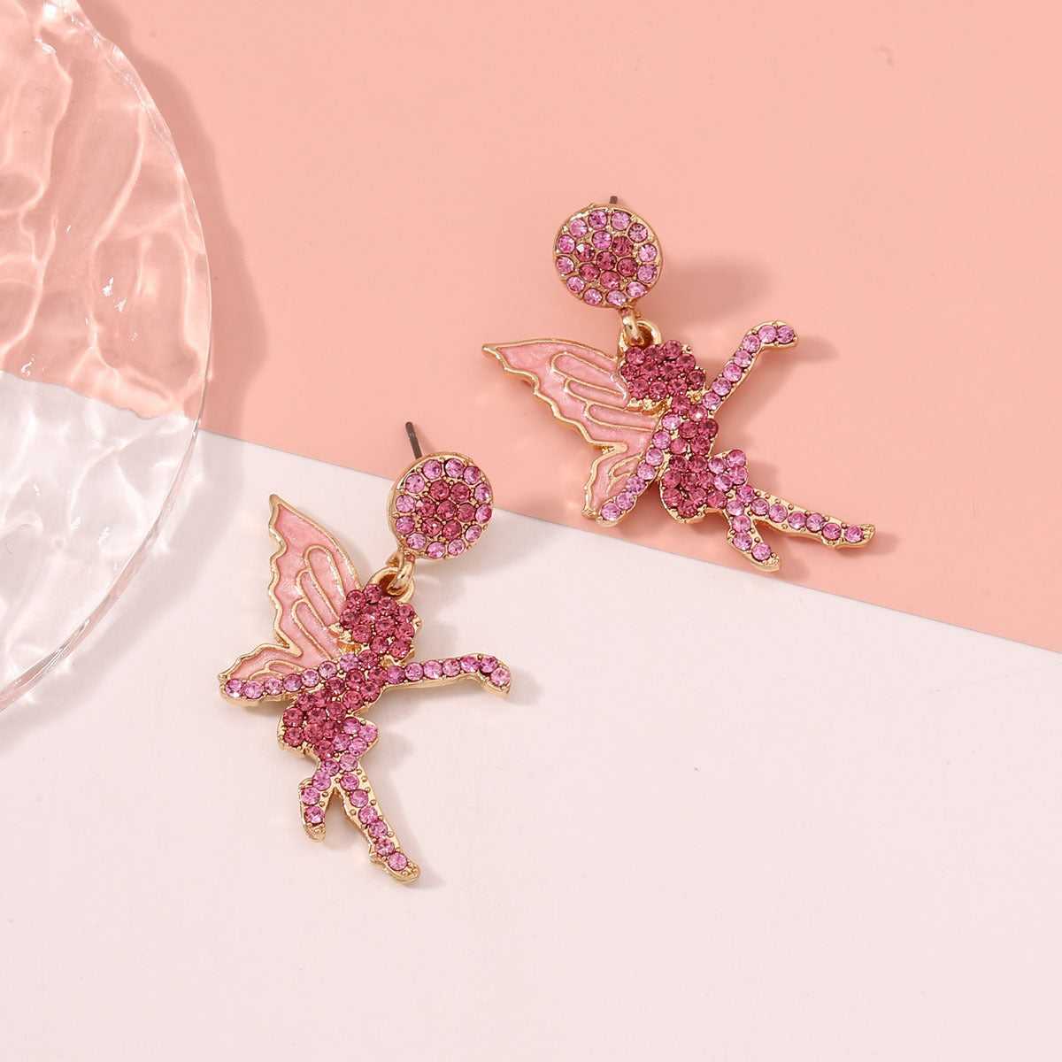 Wholesale Diamond Forest Elf Zinc Alloy Earrings