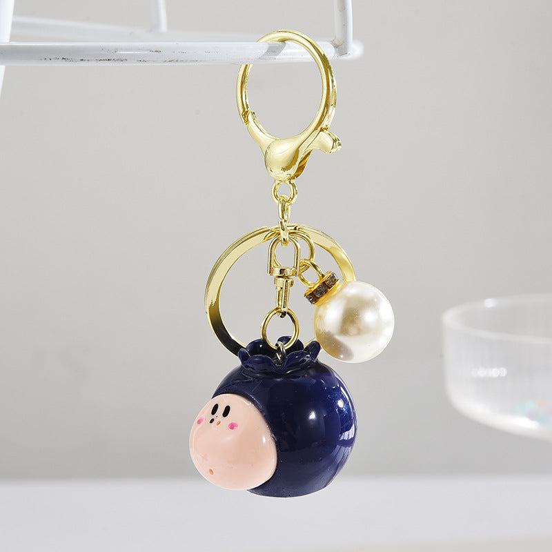 Wholesale Resin Big Face Fruit Keychain