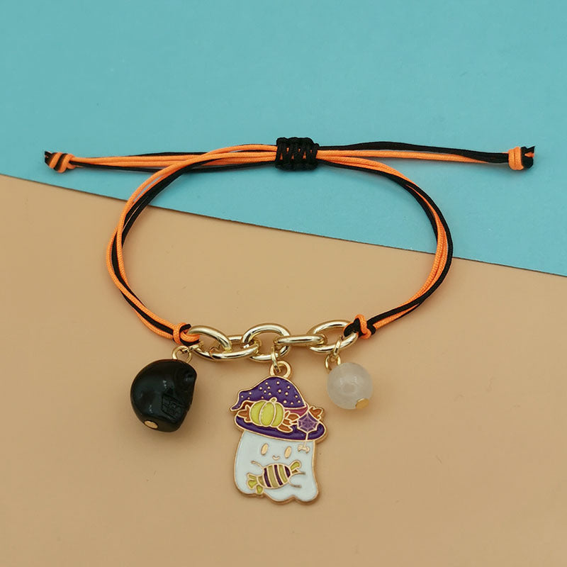 Wholesale 2PCS Halloween Glow Hand Alloy Bracelet