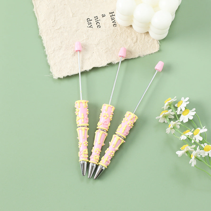 Wholesale 10pcs Cute hand-painted oil painting beads pen diy