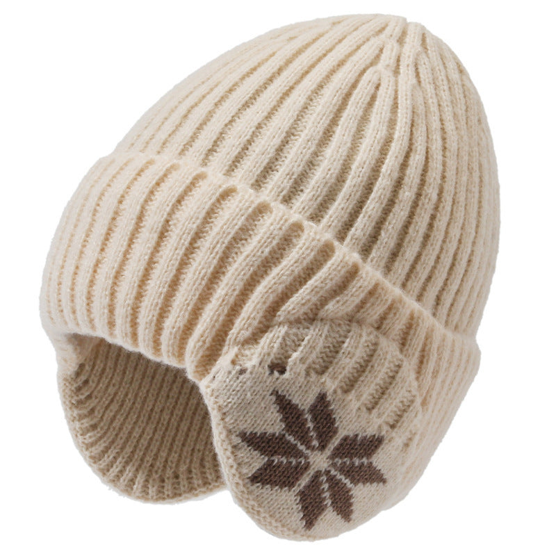 Wholesale Autumn and Winter Warm Knit Versatile and Plush Ear Protection Woolen Hat