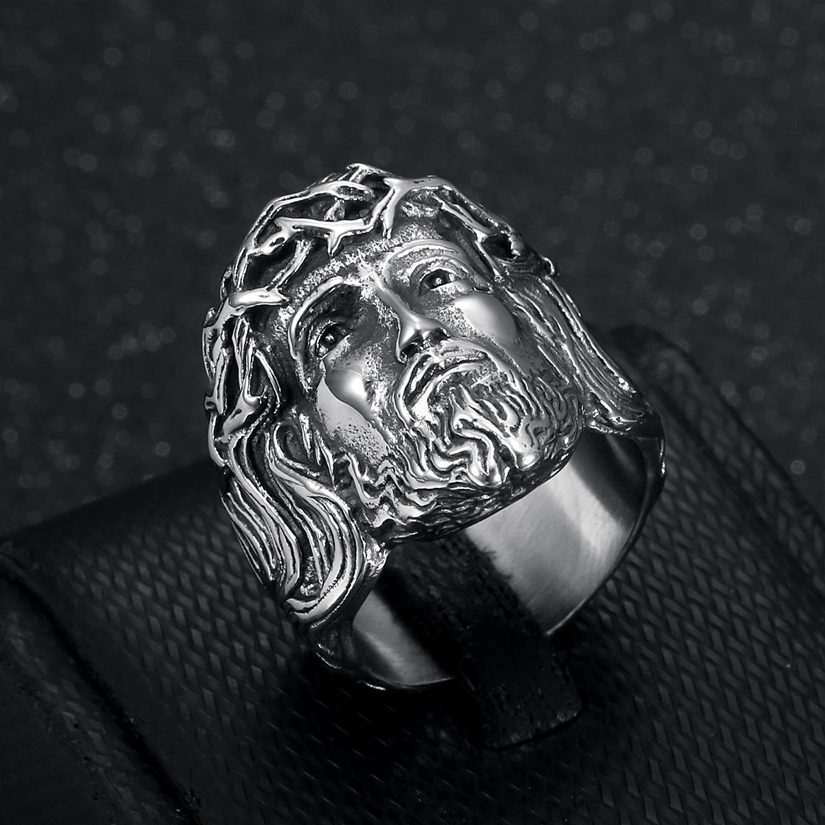 Wholesale Vintage Stainless Steel Polished Gold Plated YS Figure Men's Ring