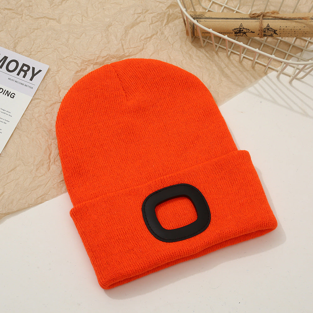 Wholesale Outdoor Windproof Earmuffs Night Riding Light Knitted Hat