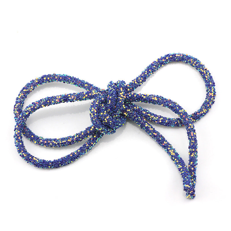 Wholesale  Diy seven-color sequin drill pipe glitter powder rope with rubber hose rainbow shoes and hats drill decorative rope jewelry