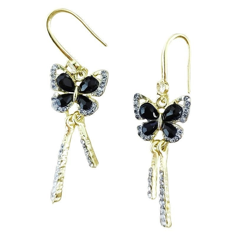 Wholesale Black butterfly earrings all-match earrings earrings