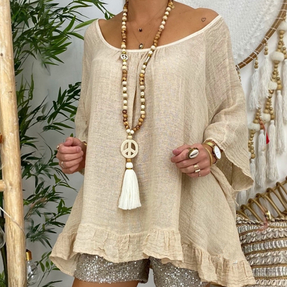 Wholesale Wooden Beaded Tassel Necklace