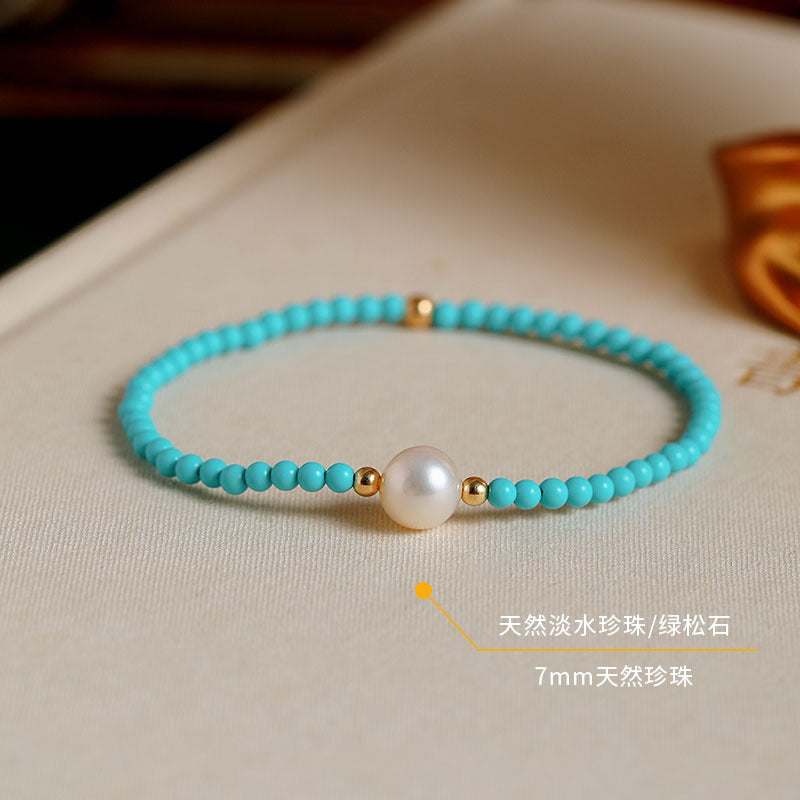 Wholesale Freshwater Pearl Turquoise Bracelet