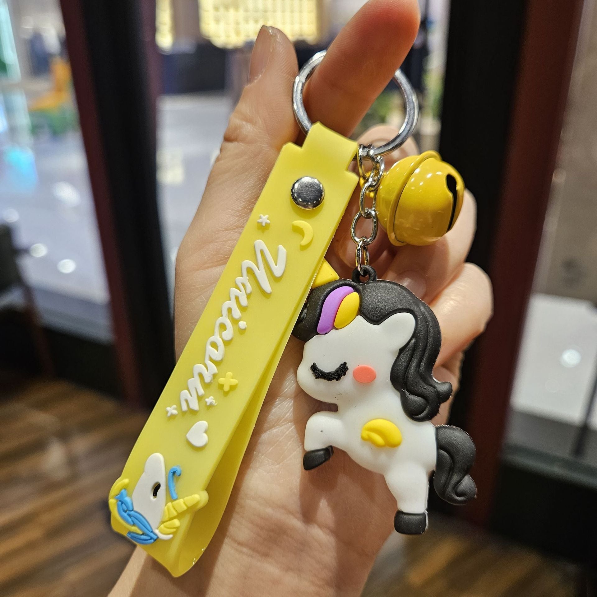 Wholesale Cartoon cute colored horsehide keychain OLY Exclusive
