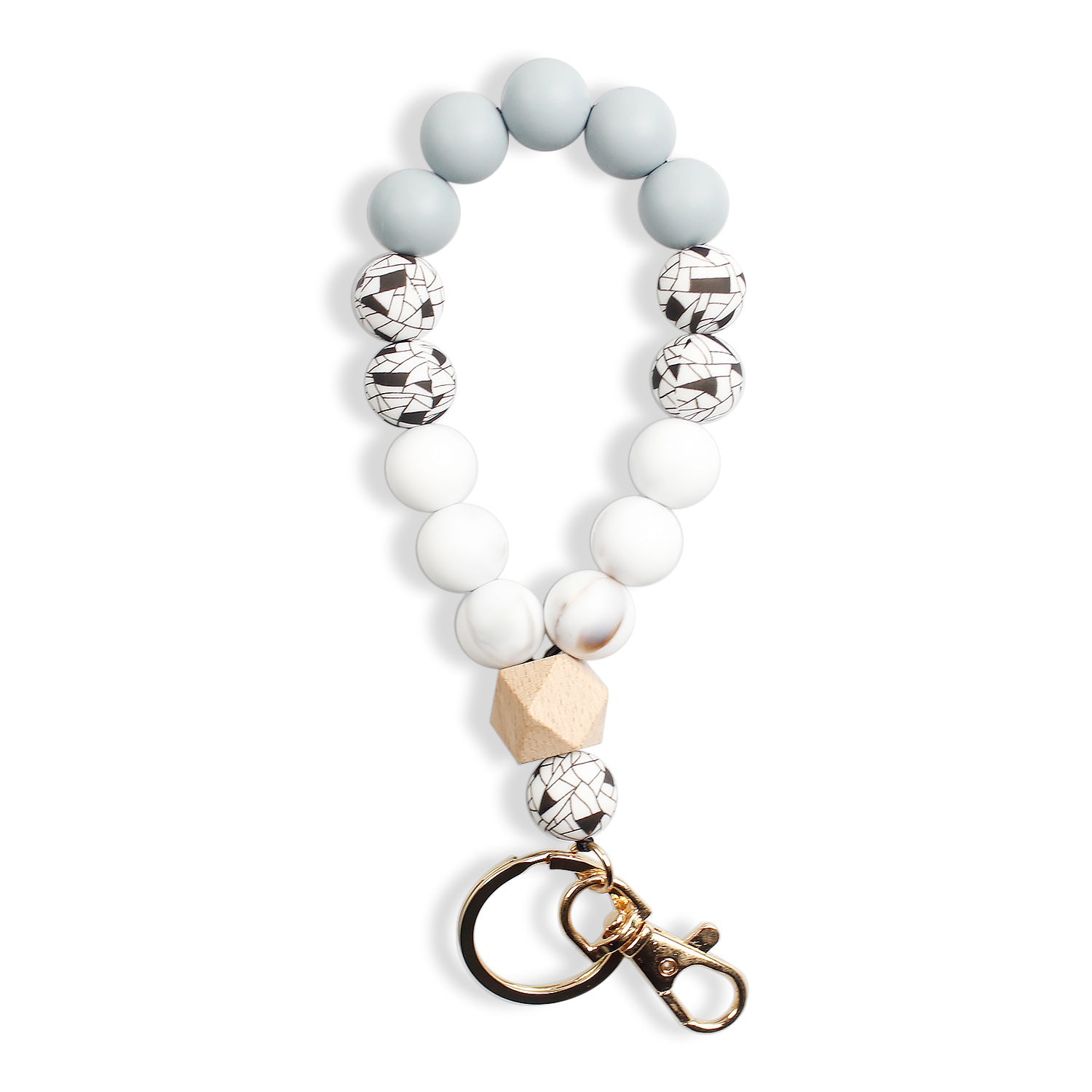 Wholesale Colorful Silicone Leopard Bracelet Keychain