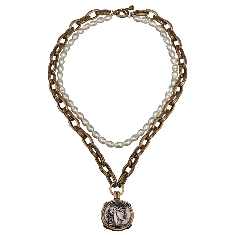 Wholesale Round Brand Portrait Pendants, Portrait Pearl Necklaces