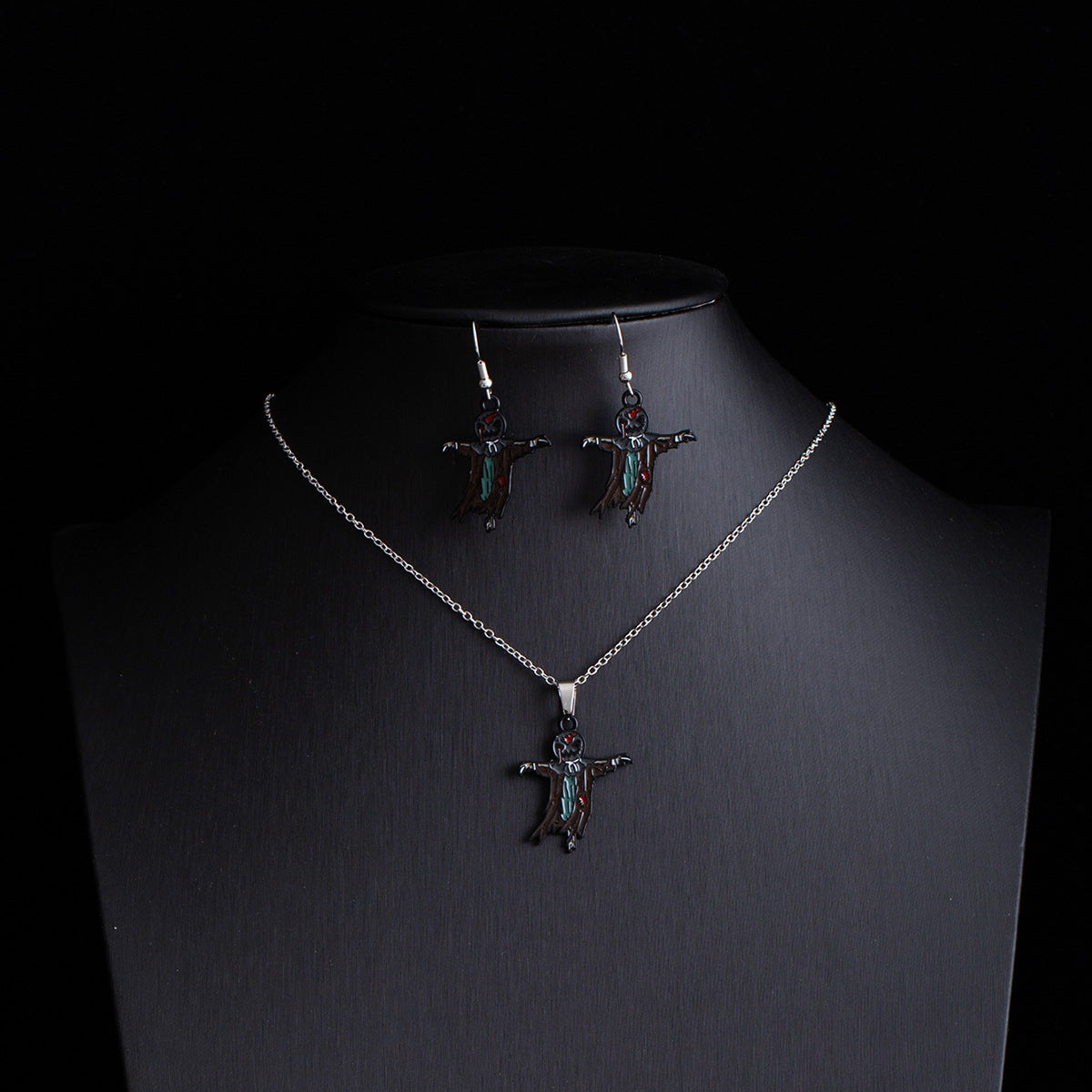 Wholesale Gothic Punk  Earring Necklace Set