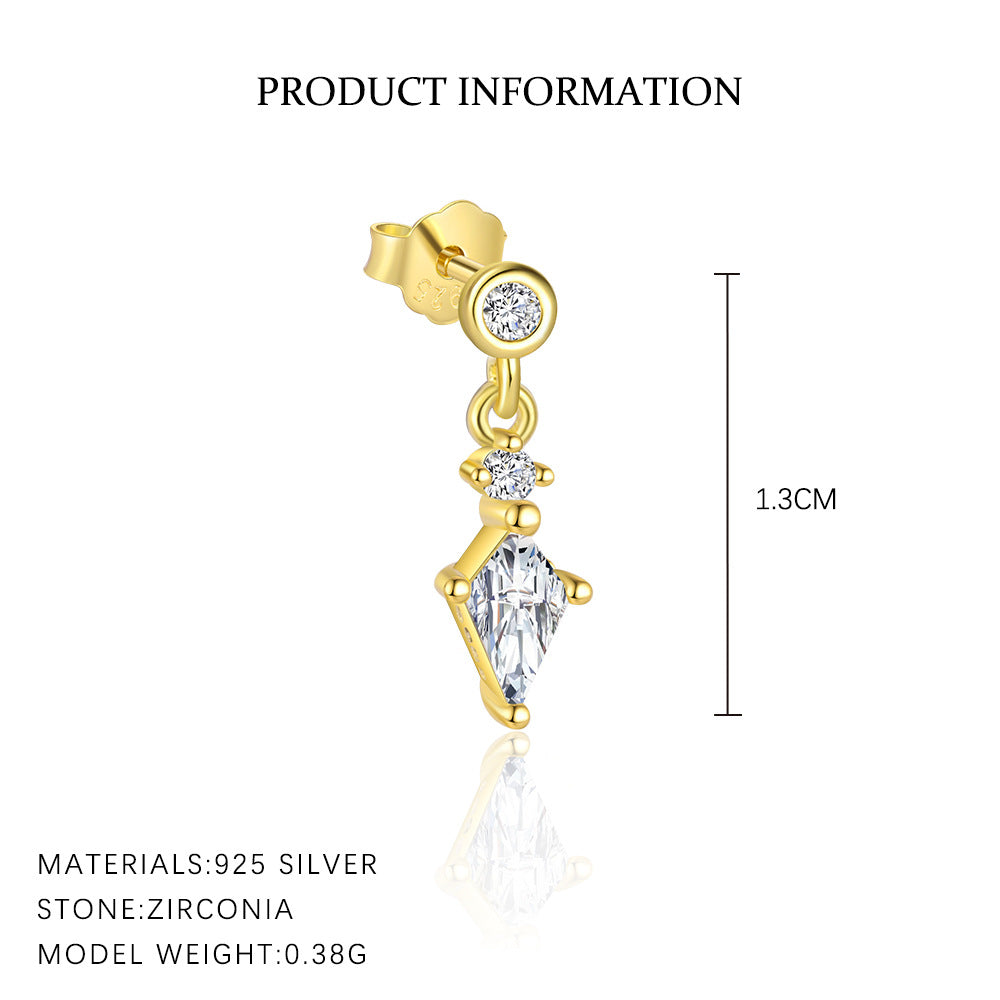 Wholesale Geometric Water Drop Zircon Earrings Ear Studs