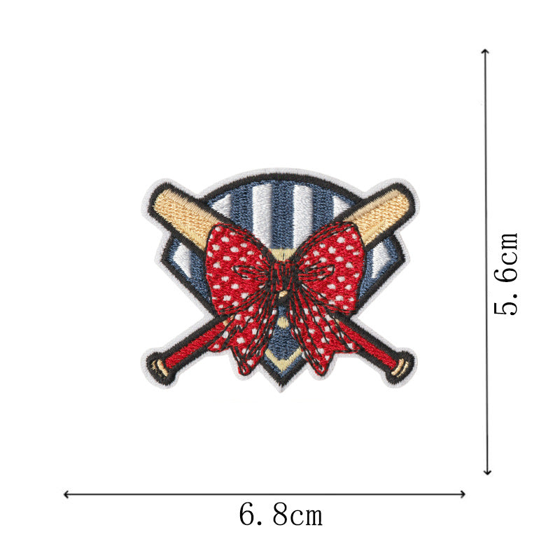 Wholesale Bow Cartoon Baseball DIY Patches
