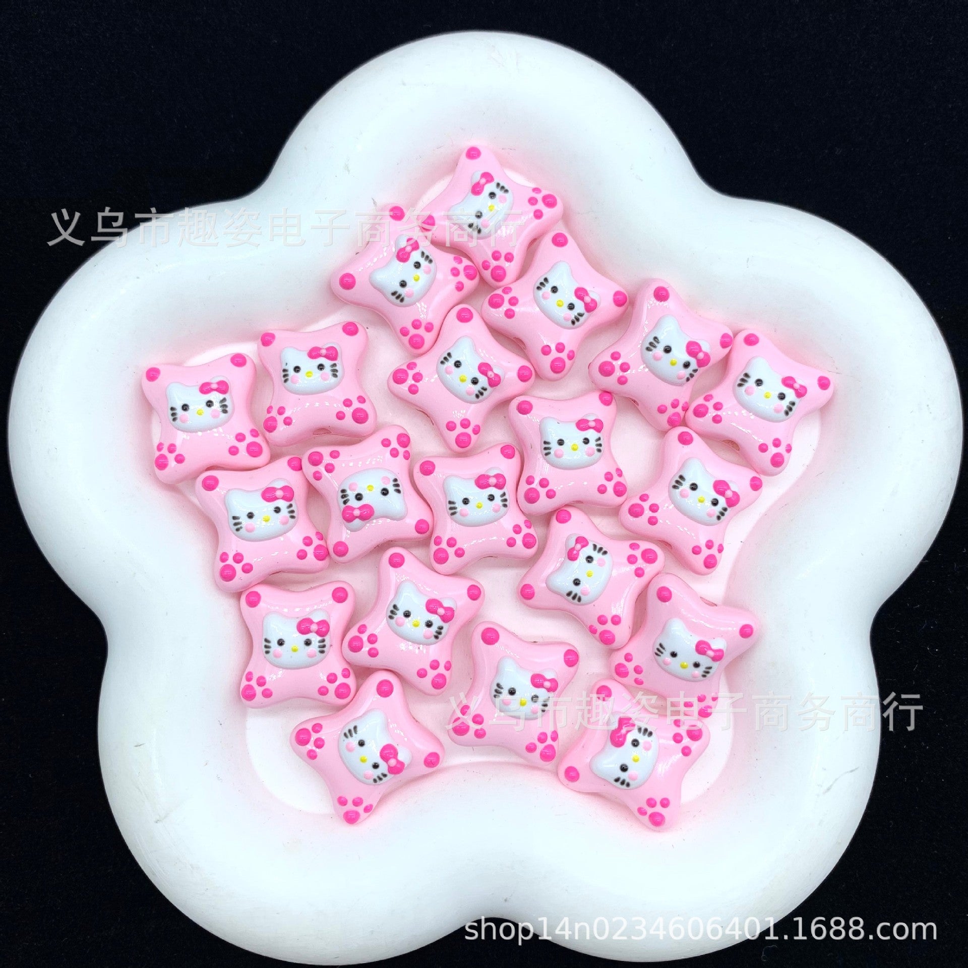 Wholesale 10pcs Panda Bear Cookie Acrylic Beads